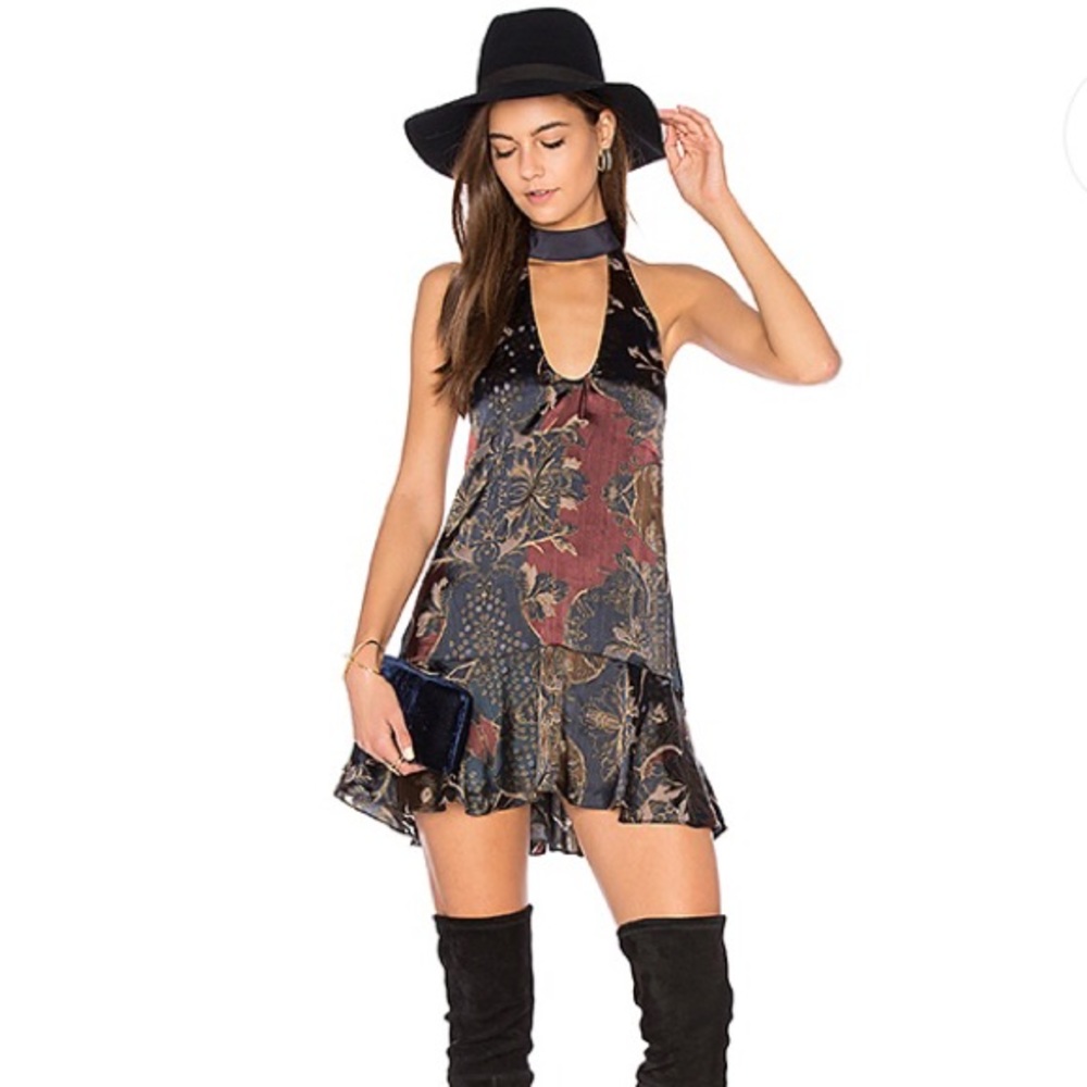 Free People Silk Blend Mini Dress